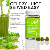 HUM - Celery Juice Fiber Gummies for Added Fiber and Detox