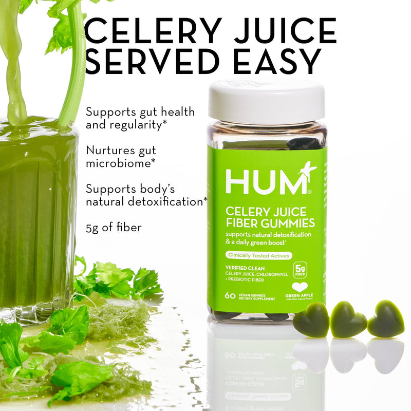 HUM - Celery Juice Fiber Gummies for Added Fiber and Detox