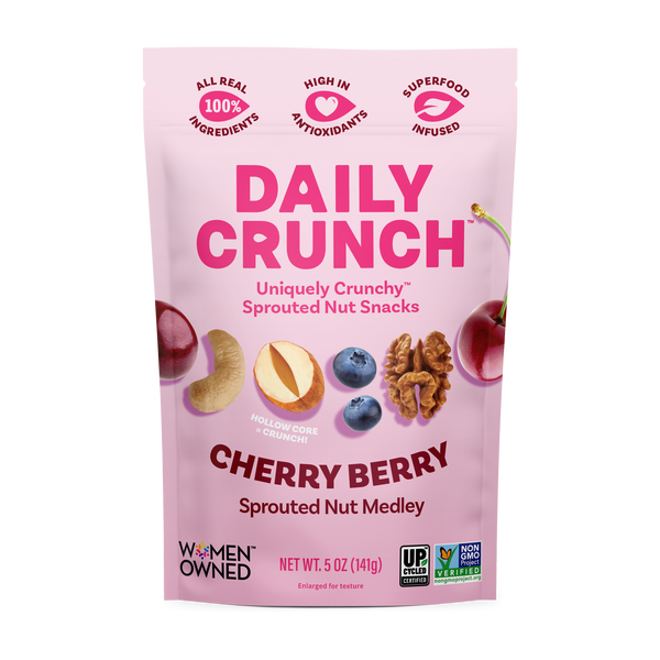 Cherry Berry Sprouted Nut Medley, 5oz Pantry Bag