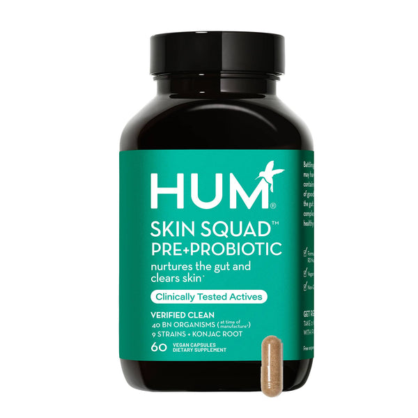 HUM Skin Squad Pre + Probiotic Capsules