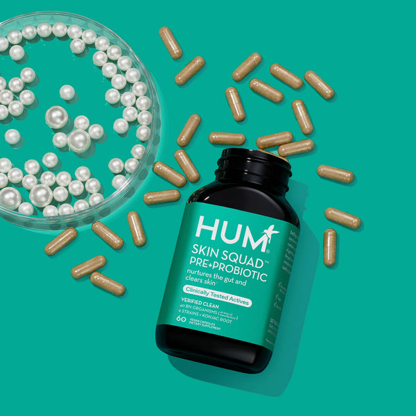 HUM Skin Squad Pre + Probiotic Capsules