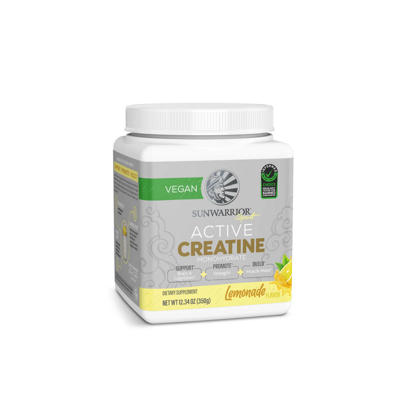 Sunwarrior - Lemonade Active Creatine Drink Powder- Vegan, Soy-Free